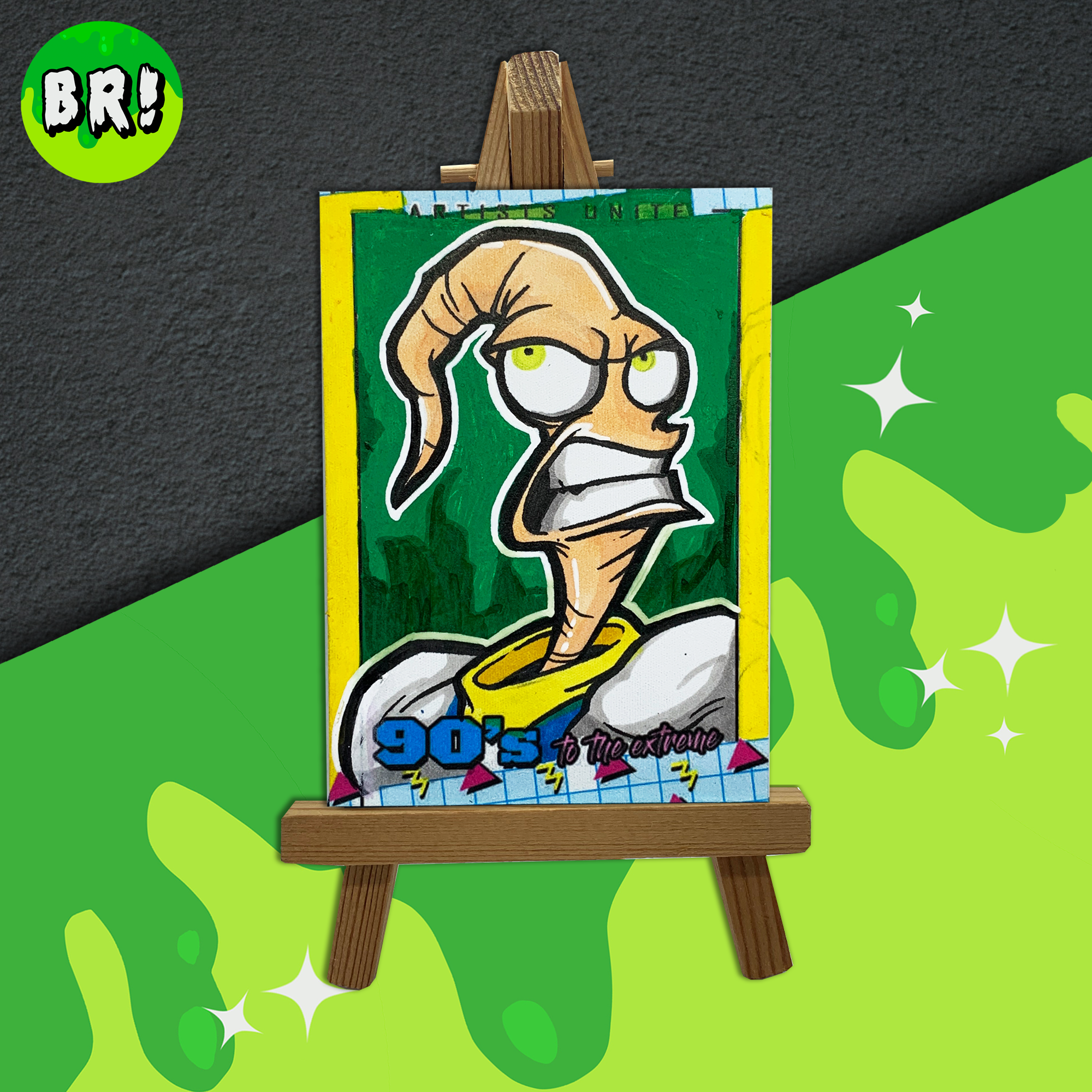 Earthworm Jim - '90's To The Extreme!' Sketch Card Original (1/1)