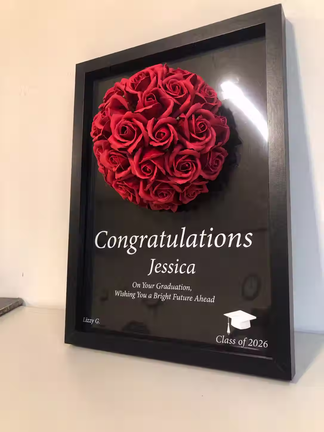 Black Frame with Petals
