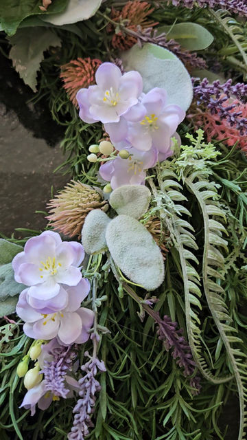 Thumbnail: 'FAIRY MEADOW' Wreath.' Mixed Lavender Blossom. SOLD