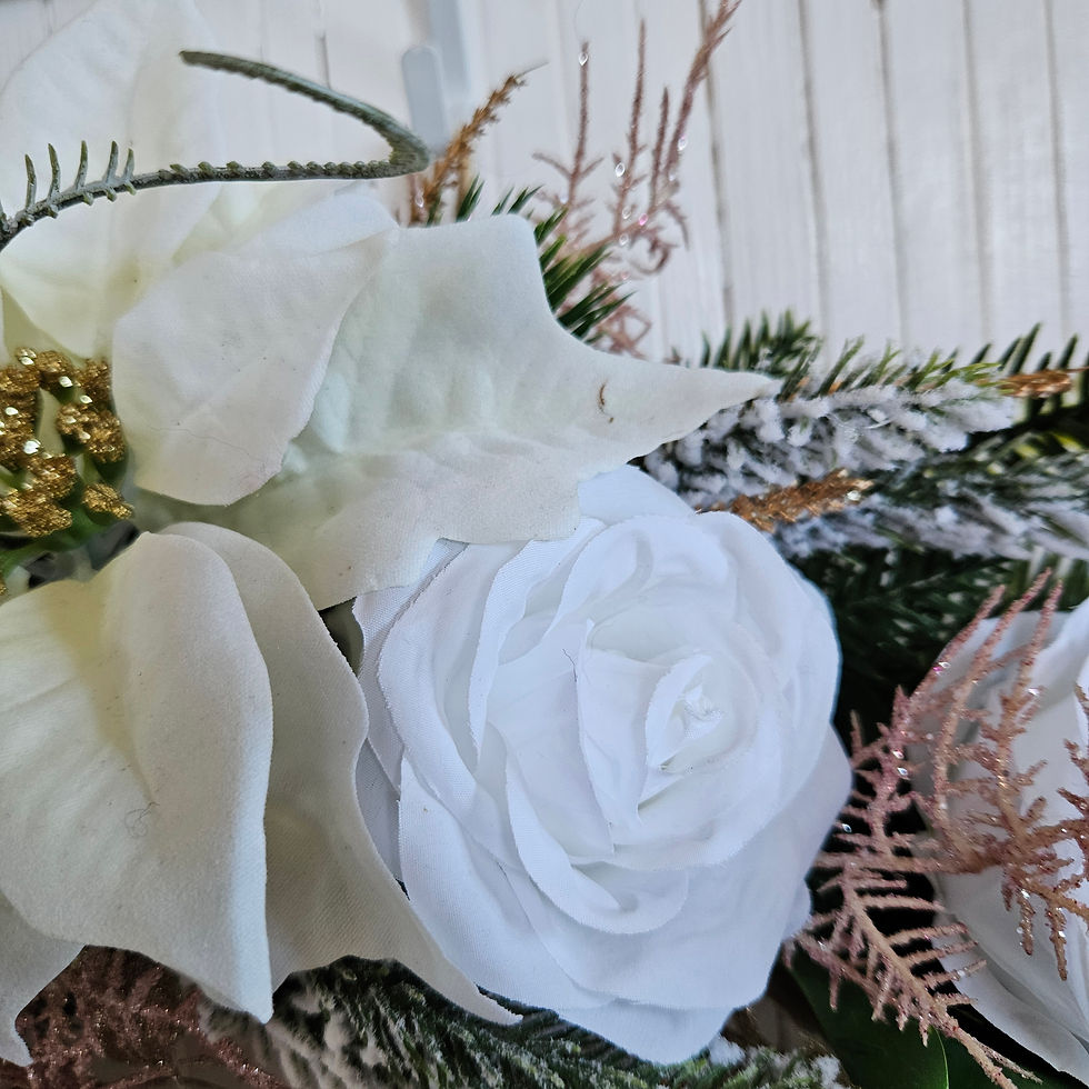 Thumbnail: 'GISELLE' Rose Gold Christmas Wreath. SOLD 