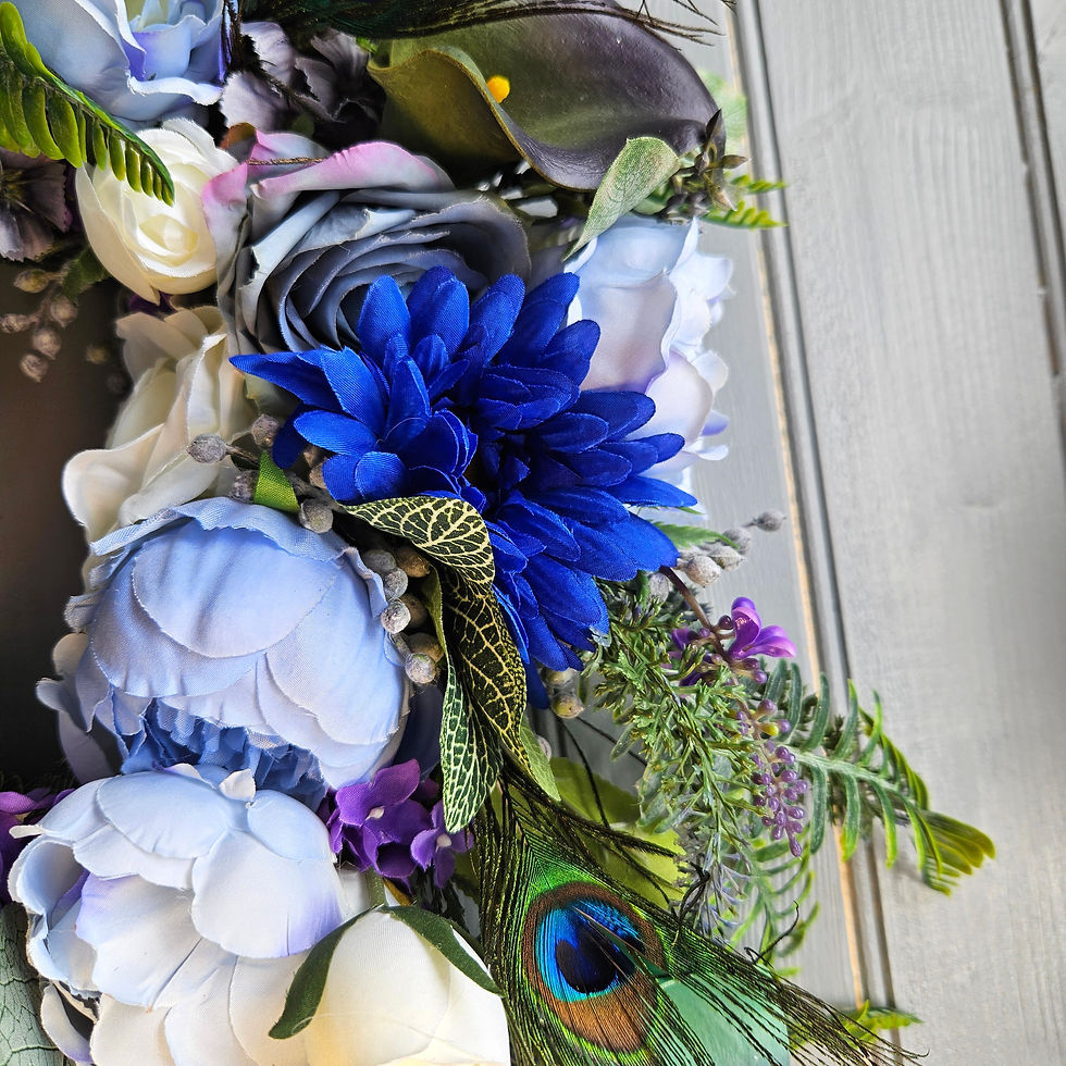 Thumbnail: PEACOCK FEATHER WREATH - BESPOKE