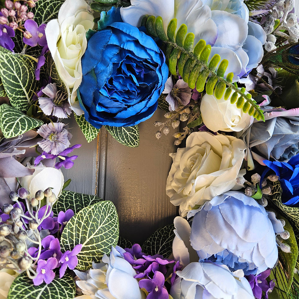 Thumbnail: PEACOCK FEATHER WREATH - BESPOKE
