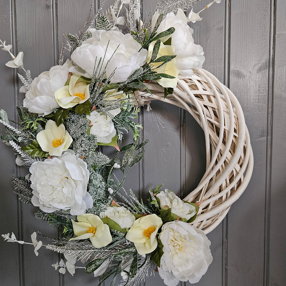 Frosty White Door Wreath