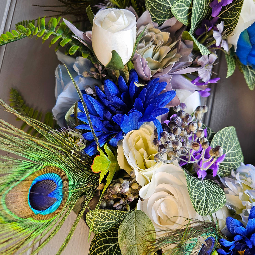 Thumbnail: PEACOCK FEATHER WREATH - BESPOKE