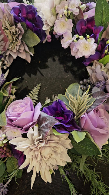 Thumbnail: DEE - Purple, Lilac, Lavender Wreath - SOLD