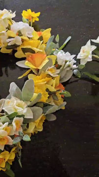 Thumbnail: 'SPRING WELCOME' - Daffodil and Narcissus Wreath. SOLD 