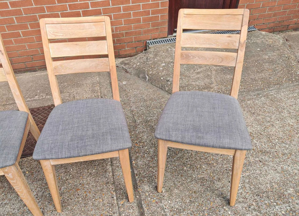 Thumbnail: 6 x oak dining chairs.