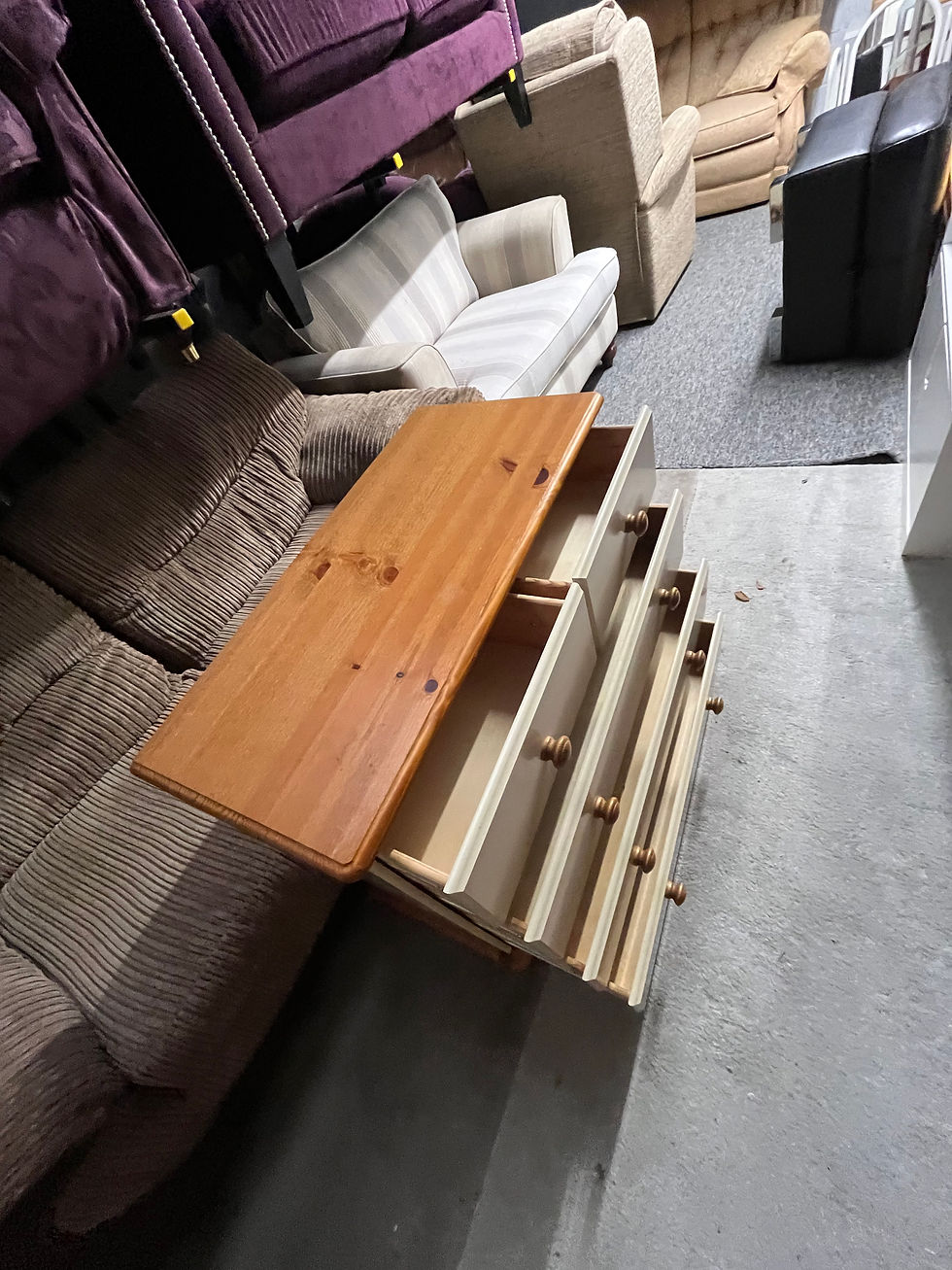 Thumbnail: Cream 5 drawer chest   