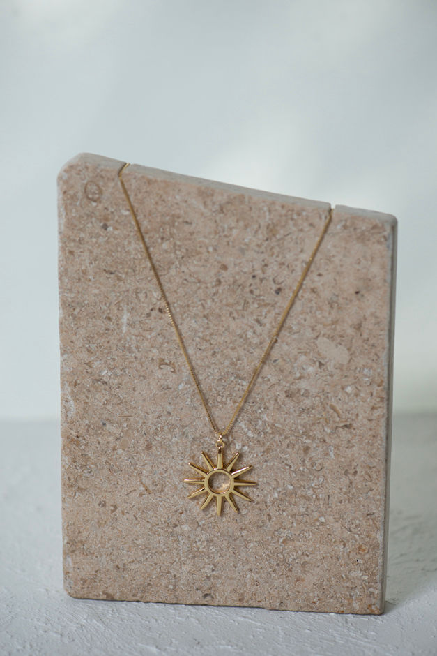 Thumbnail: Spike Sun Necklace with 24 inch Adjustable Chain