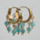 Thumbnail: Multi Amazonite Gold Filled Huggie Earings