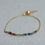 Thumbnail: Sapphire & Gold Filled bead pattern adjustable bracelet