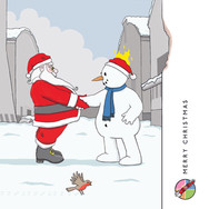 Christmas card, based on album artwork.