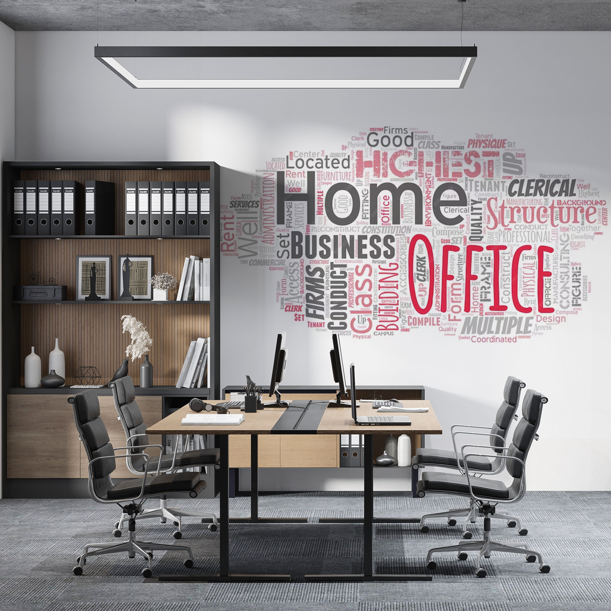 Big word cloud in the shape of square with magnifying