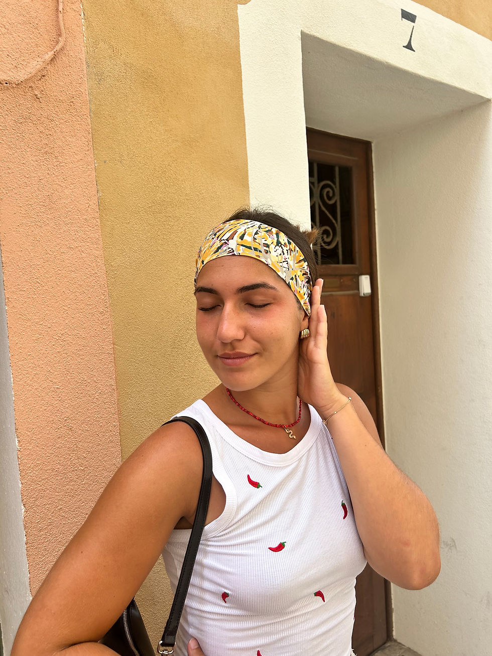 Bandeau fait main en popeline de viscose et dentelle, accessoire cheveux élégant Les Copines d’abord.