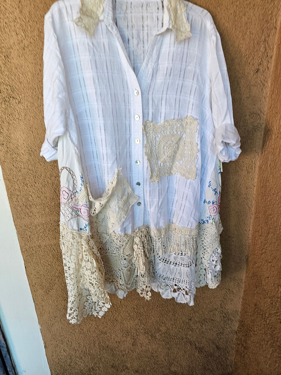 Thumbnail: Upcycled vintage tonic dress free  size