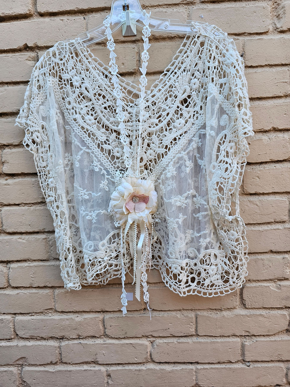 Thumbnail: Upcycle vintage tonic top free size pin is not included.