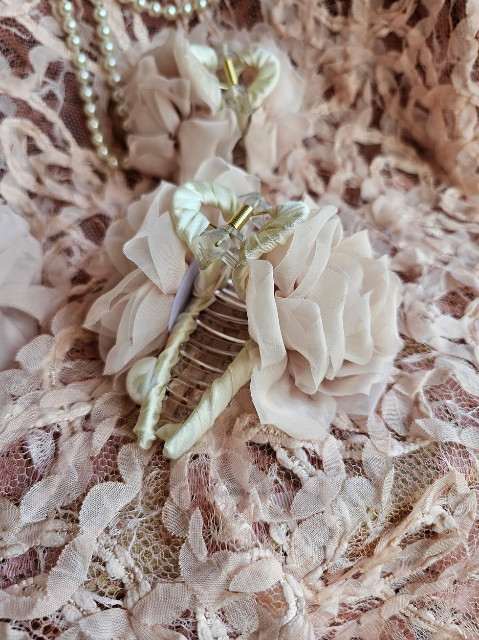 Thumbnail: Upcycled vintage boho style hair clip.