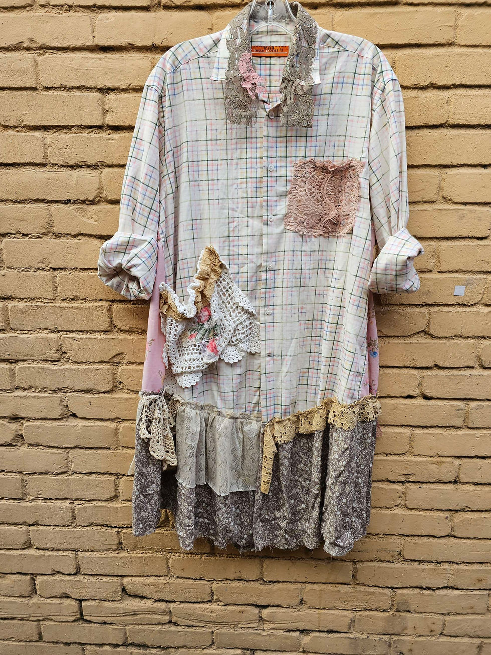Thumbnail: Upcycled duster opened front free size