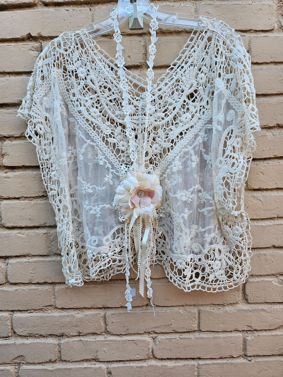 Thumbnail: Upcycle vintage tonic top free size pin is not included.