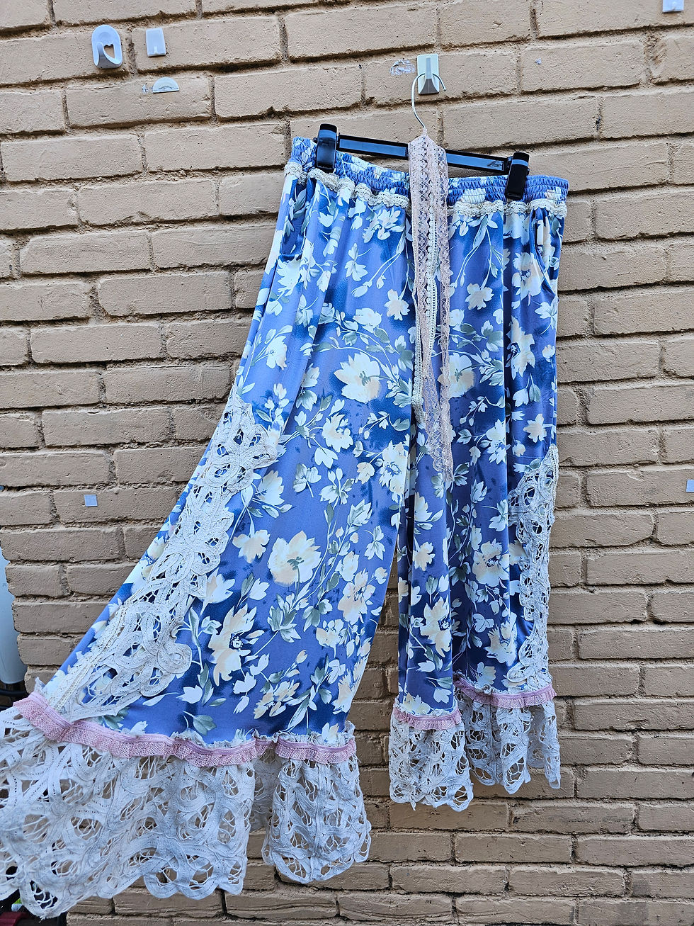 Thumbnail: Upcycled vintage papazo pants free size 