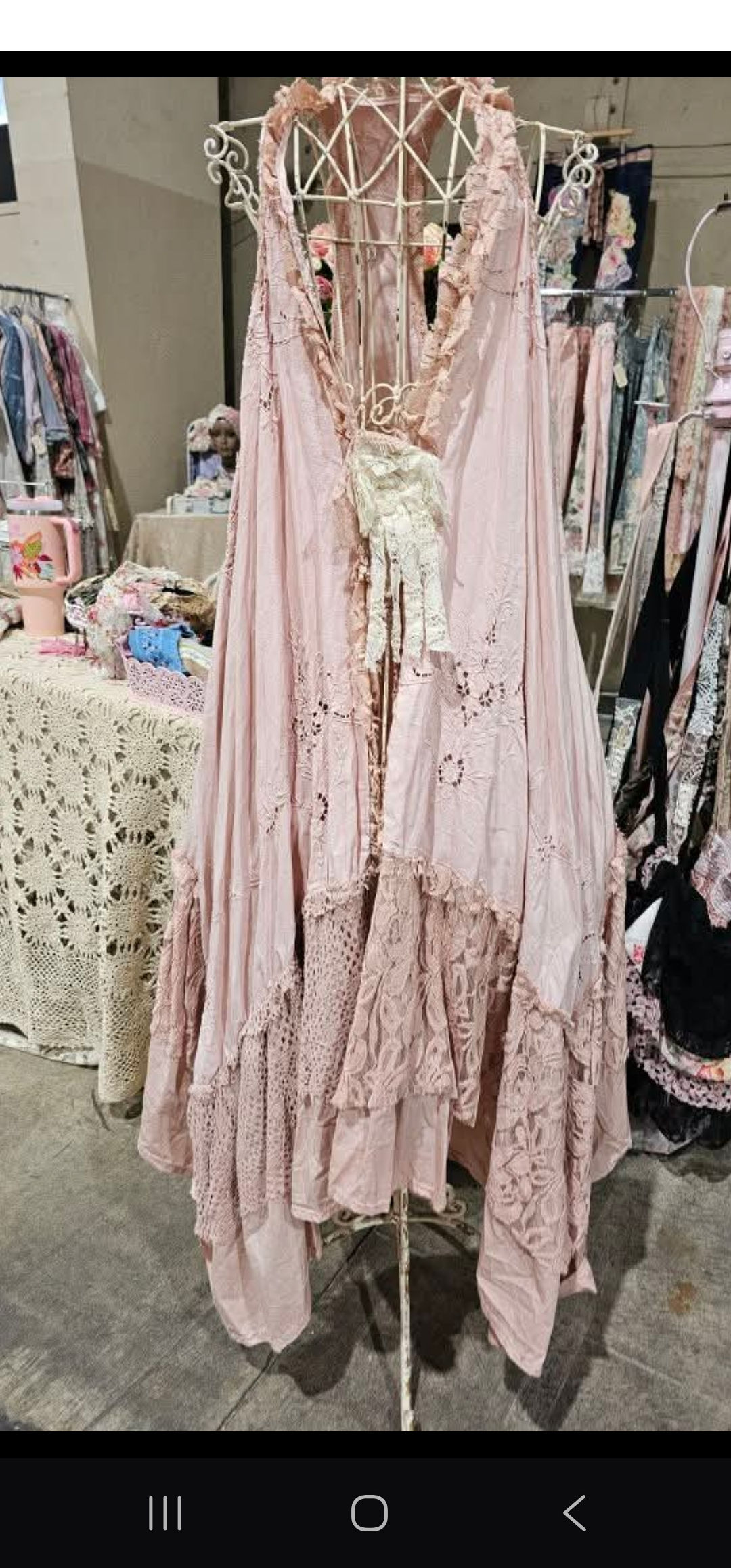 Upcycled vintage pink tunic free size.