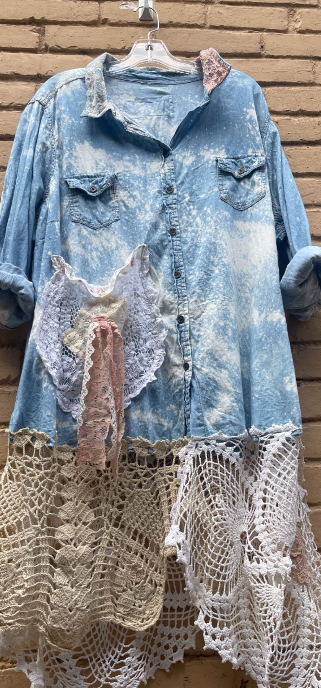 Upcycle, vintage tunic, tap, precise