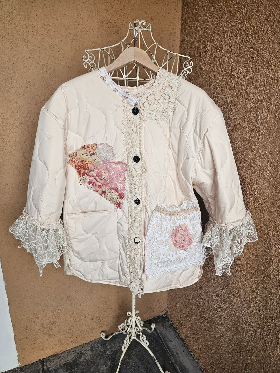 Thumbnail: Upcycled vintage one of a kind jacket precise