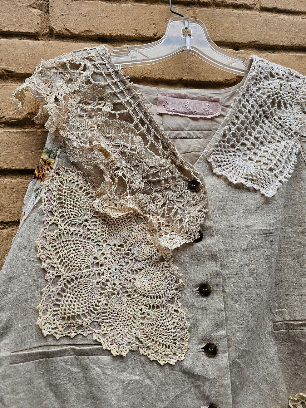 Thumbnail: Upcycle vintage
Tunic tap open front free size