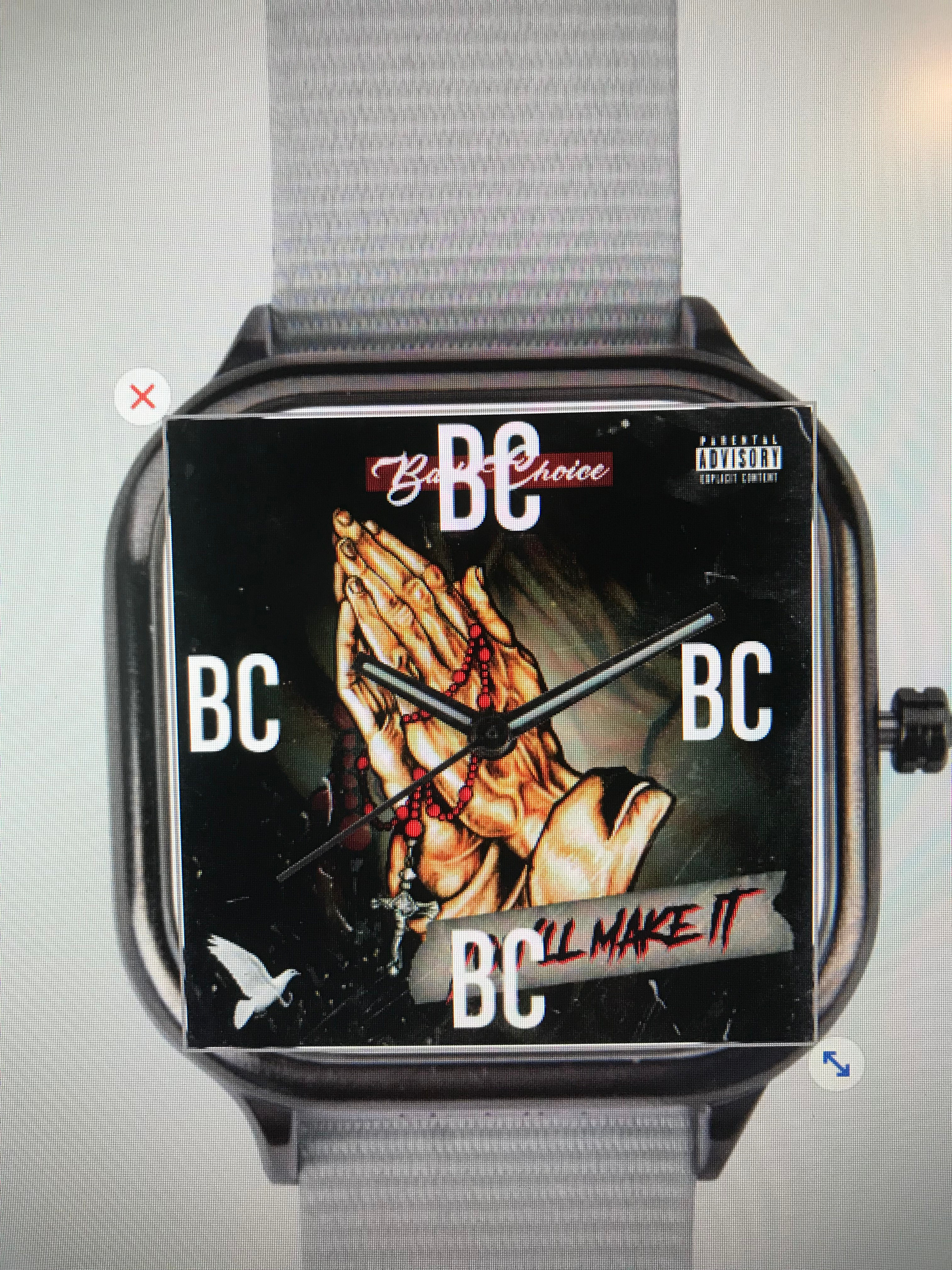 BC Elegant Watch w/ Gray Band Silver Tone