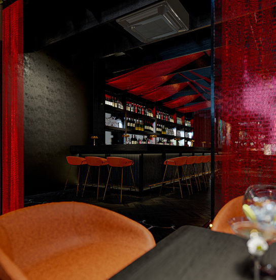 Nội thất Coupe bar- Black Red style