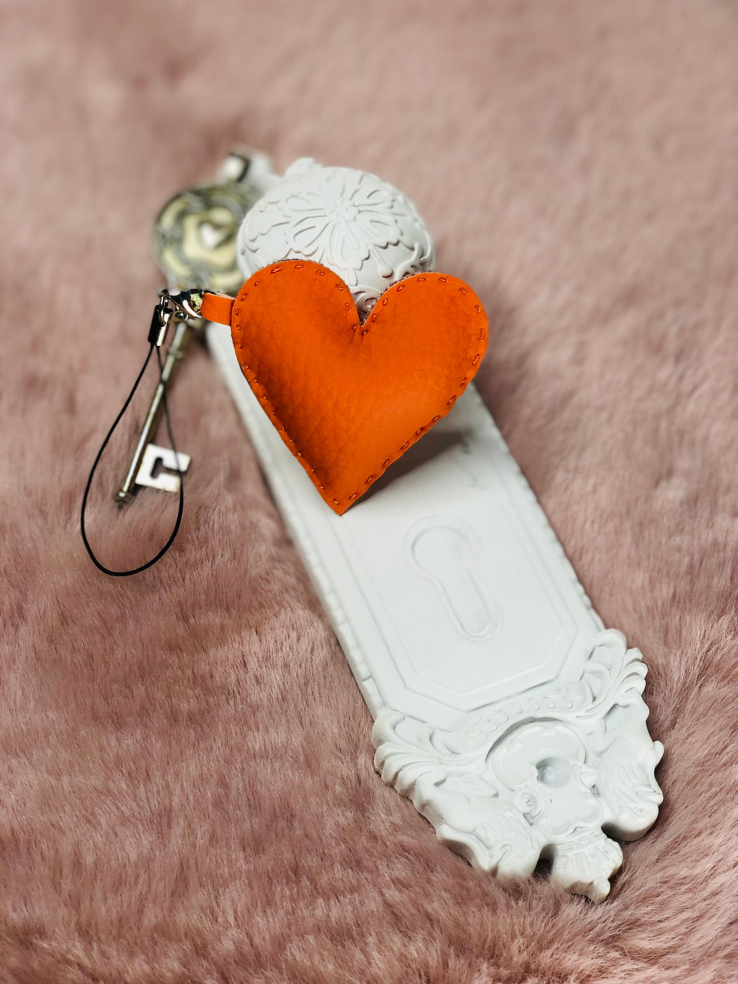 Porte-clés Coeur "Orange"