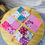 Miniature : Sous-verre Quatuor "Patchwork rose fleuri"