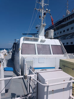 S2836-5 catamaran passenger ferry for sale – wheelhouse exterior and mast