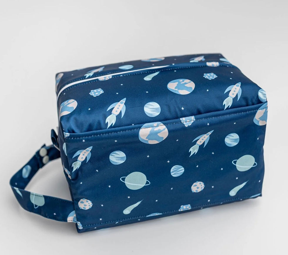 Thumbnail: Reversible Storage Travel Cube Diaper Pod with Exterior Storage Pocket