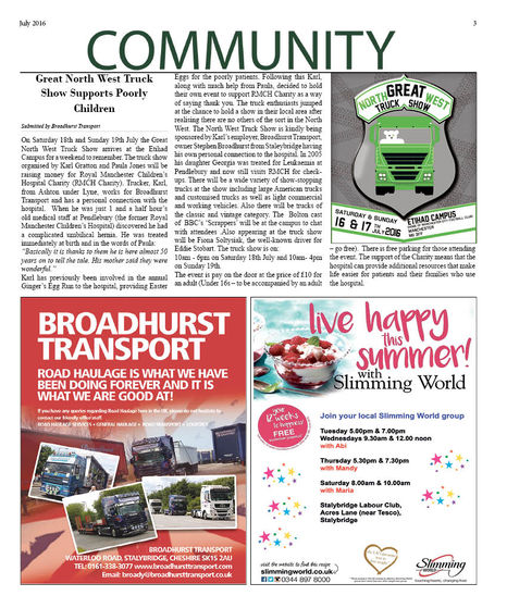 Great North West Truck Show Supports Poorly Children