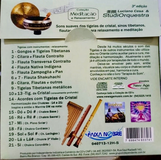 Miniatura: CD Terapia do Som - Relaxamento e Cura com Tigelas de Cristal e Flautas