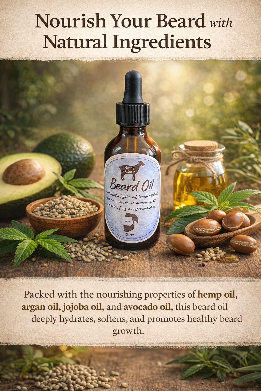 Beard oil - mahogany teakwood 