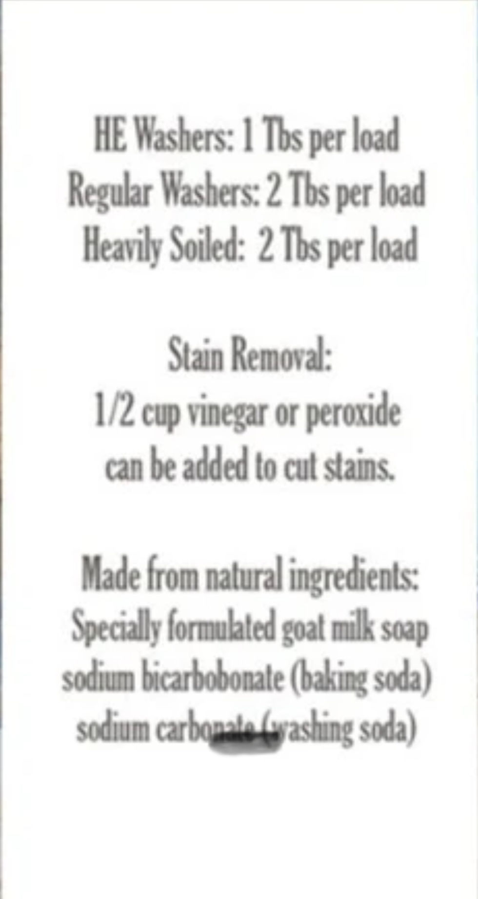 Thumbnail: Goat milk Laundry powder