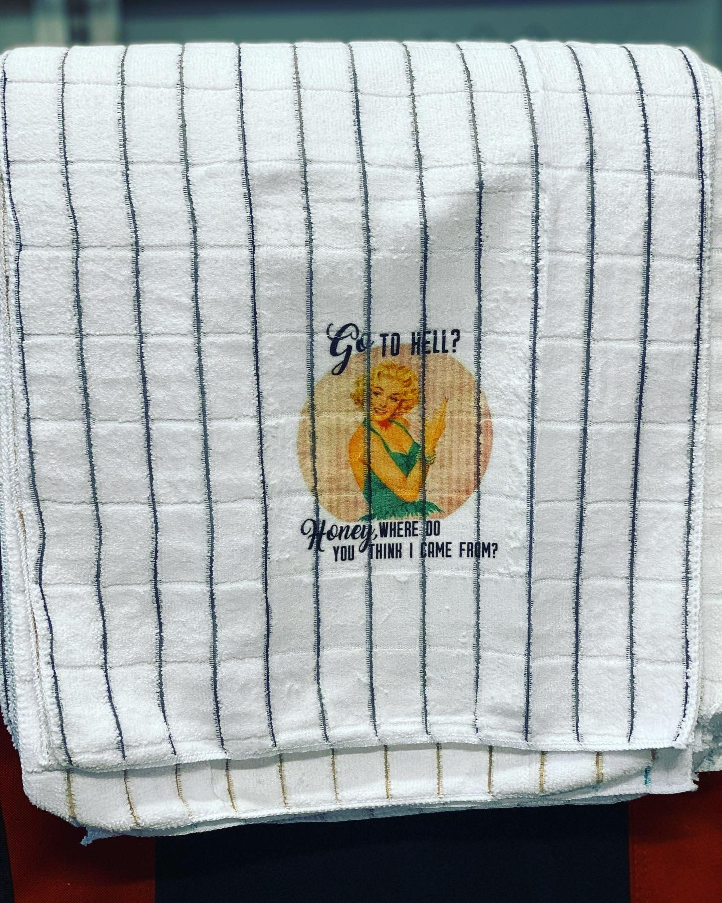 Funny vintage style towel 