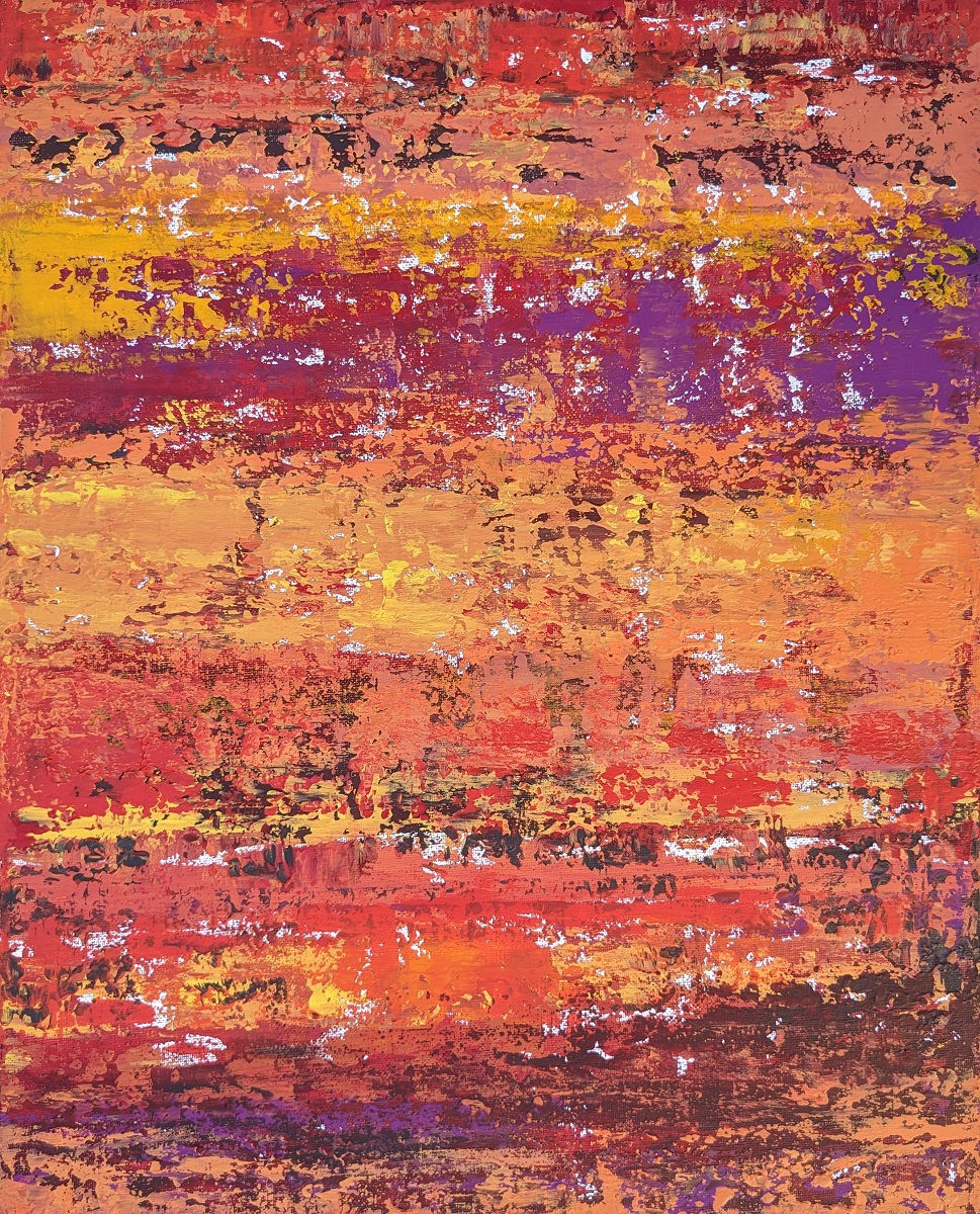 Miniature : Soleil levant flamboyant - 40x50cm