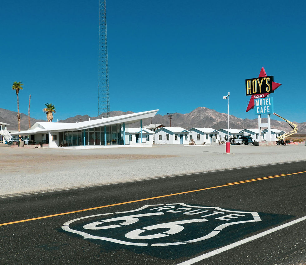 Roy's Motel and Café in Amboy, California — the Mojave's most iconic stop, and proof that the best journeys save something worth finding for the very end. Photo by Michelle Oude Maatman on Unsplash