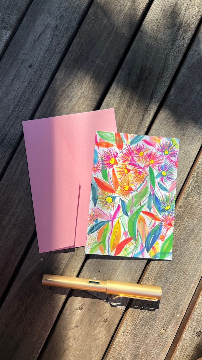 Thumbnail: Aussie Gum Pattern greeting card
