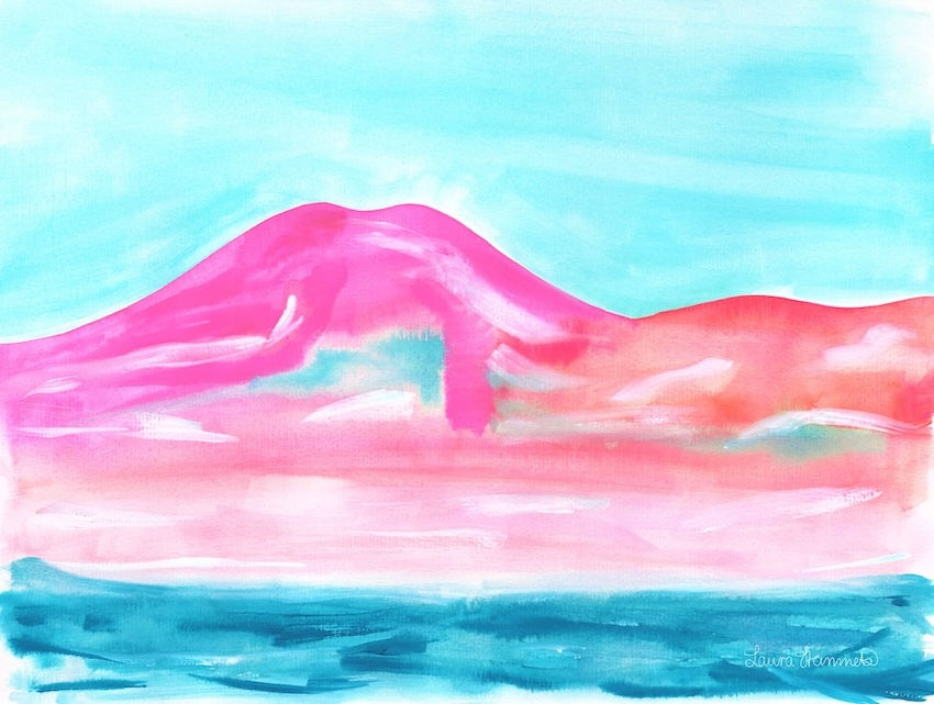 Thumbnail: Pink Mountain horizontal print