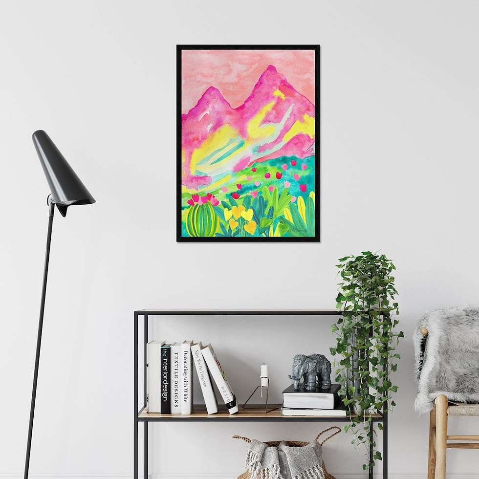 Miniaturbild: Pink Mountain vertical print