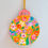 Miniaturbild: 'Wildflower Whimsy – Yellow' round wooden ornament
