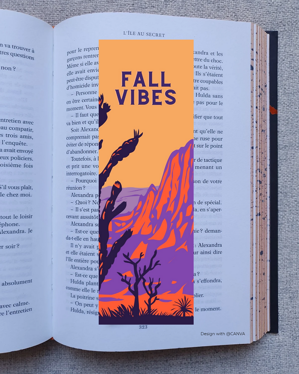 Marque page FALL VIBES