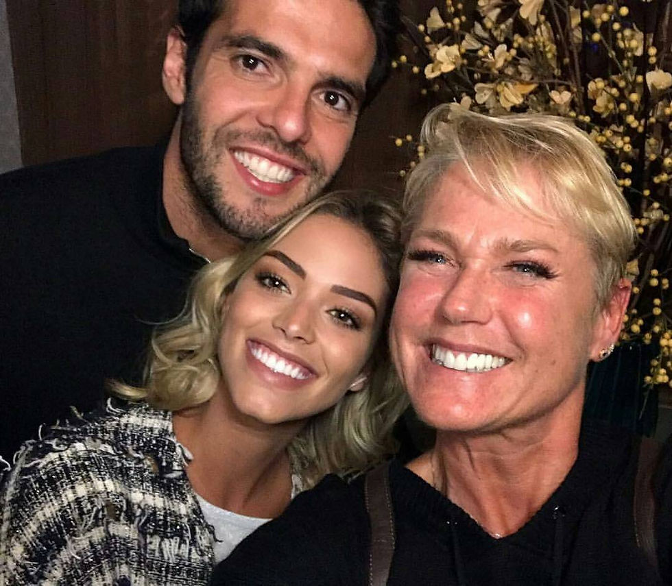 Kaká, a noiva Carol Dias e Xuxa. (Foto: Reprodução/Instagram Kaká)