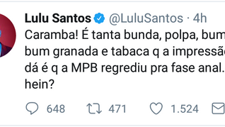 Lulu Santos alfineta #VaiMalandra de Anitta