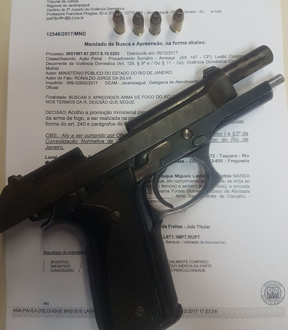 Pistola apreendida com Naldo (Foto: Arquivo Pessoal)