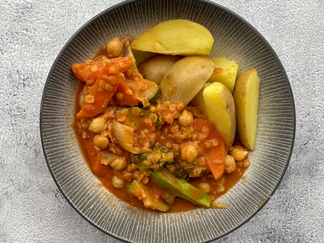 Red lentil & Chickpea Curry